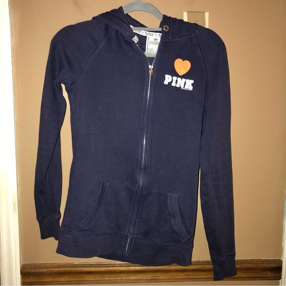 Victoria’s Secret pink 5th & ocean Chicago Roaring Bears Sequin bling Hoodie XS - Picture 2 of 5